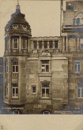 Postkartensammlung Weis mit Ansichten Karlsruhes. Hofapotheke