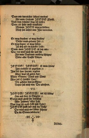 Geistreiches Lied Einer Jesum liebenden Seelen : Wormit Der seelig-verstorbene Herr Ammeister Seine Gott geheiligte Seele zum öfftern ergötzet, Und welches auff Seine Gottselige Verordnung bey gehaltenem höchst-ansehnlichem Leich-Conduct und Volckreicher Beerdigung abgesungen worden ist: Samt beygefügtem dem Seeligen Herrn zu Ehren auffgesetzten Anagrammate