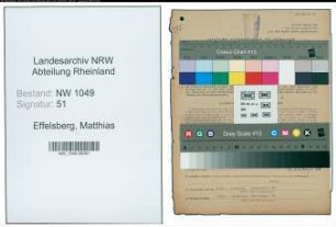 Entnazifizierung Matthias Effelsberg , geb. 21.01.1901 (Mechaniker)