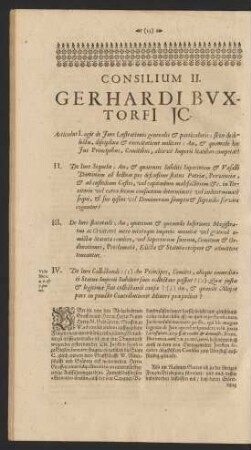 Consilium II. Gerhardi Buxtorfi[i]