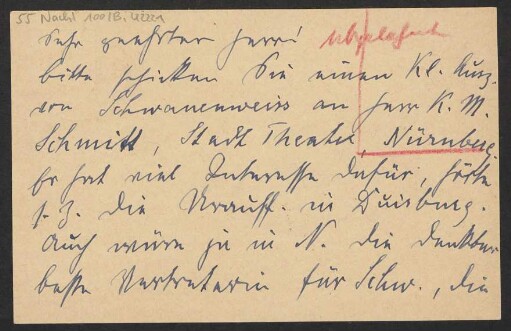 Brief an B. Schott's Söhne : 02.10.1924