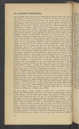 Die deutschen Mittelgebirge