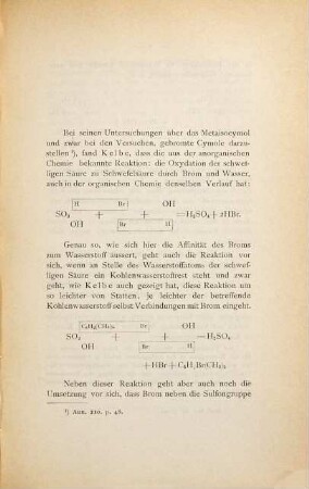 Ueber die Einwirkung von Brom auf die Pseudocumol(5)sulfonsäure in verdünnter wässriger Lösung und einige Derivate des Pseudocumols