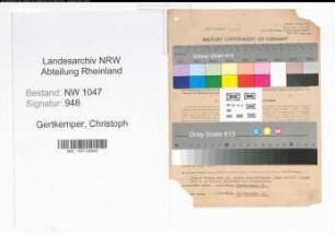 Entnazifizierung Christoph Gertkemper , geb. 01.09.1892 (Lehrer)