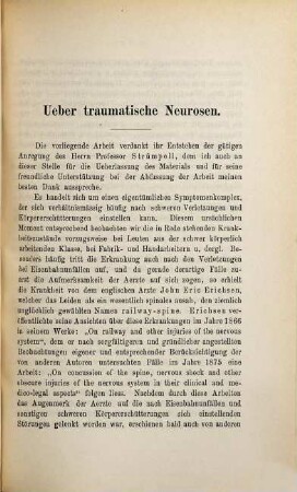 Ueber traumatische Neurosen