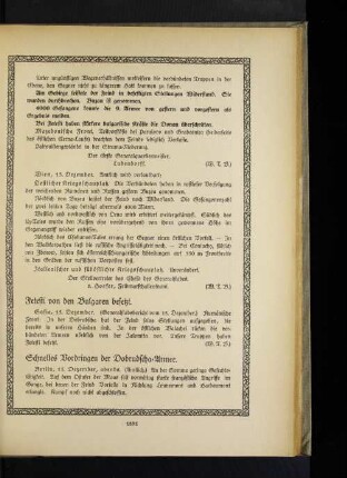 Schnelles Vordringen der Dobrudscha=Armee.
