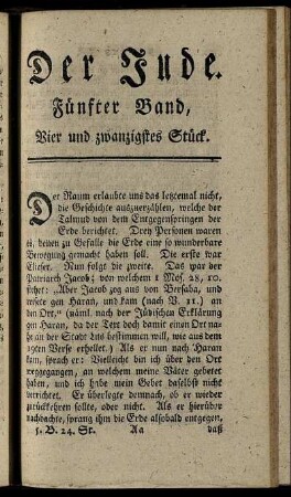 Vier und zwanzigstes Stück.