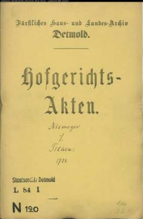 Niemeier zu Leese gegen Simon Dietrich Gottschalk Tilhen und den Tilhenschen Konduktor zu Leese - Verschiedene Beschwerden