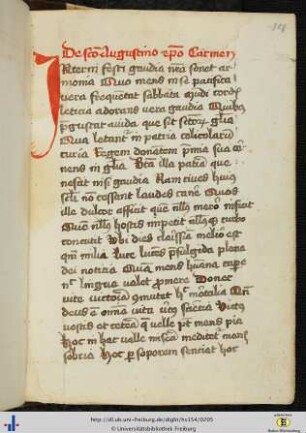 (101r - 102r) „De sancto Augustino episcopo carmen”.