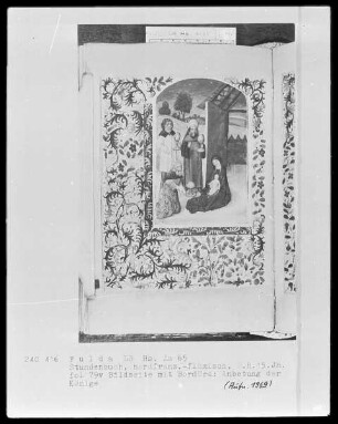 Stundenbuch, ad usum Romanum — Anbetung des neugeborenen Heilandes der Christen durch die sogenannten heiligen drei Könige, Folio 79verso
