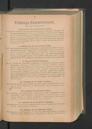 Prüfungs-Kommissionen.