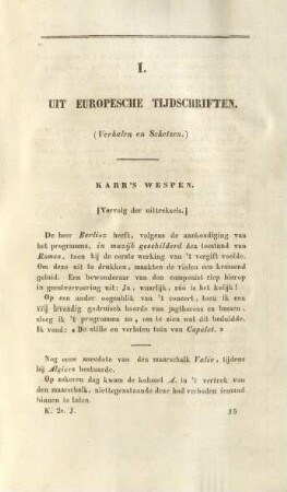 I. Uit Europesche Tijdschriften. (Verhalen en Schetsen)