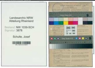 Entnazifizierung Josef Schulte , geb. 02.04.1915 (Lehrer)