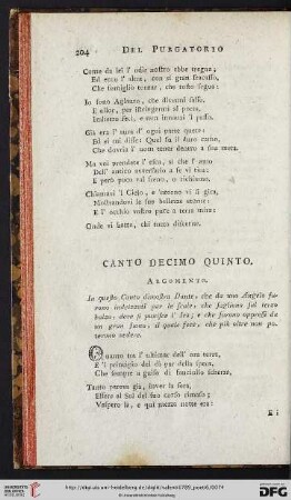 Canto decimo quinto