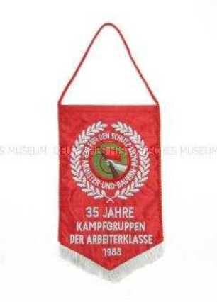 Wimpel "35 Jahre Kampfgruppen der Arbeiterklasse"