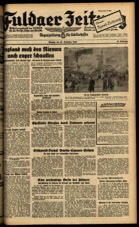 Ausgabe vom Montag, den 16. Dezember 1940.