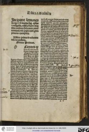 Dominica prima in adventu domini de epistola. Sermo primus.