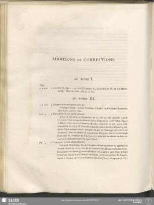 Additions Et Corrections