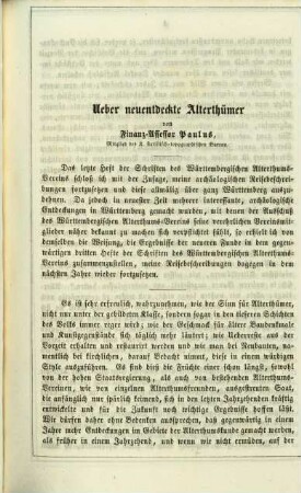Schriften des Württemb. Alterthums-Vereins. 1,3. 1854