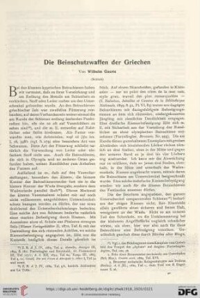 Die Beinschutzwaffen der Griechen, 2