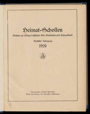 Heimat-Schollen 1926