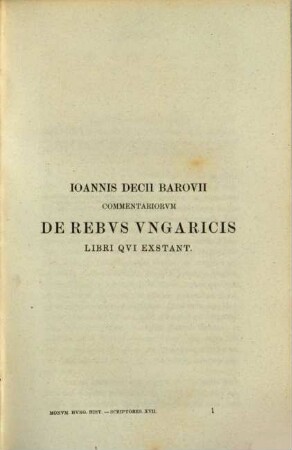 Baronyai Decsi János magyar históriája : 1592 - 1598