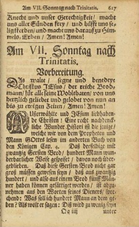 Am VII. Sonntag nach Trinitatis.