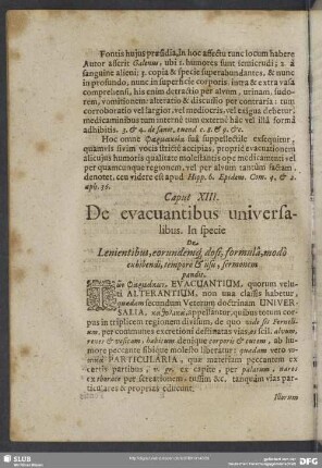 Caput XIII. De evacuantibus universalibus