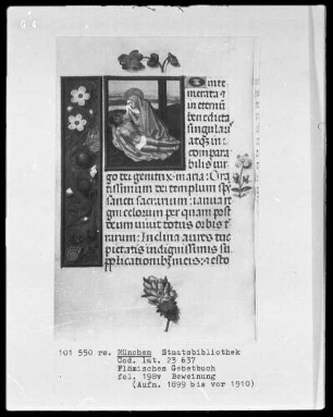Flämisches Gebetbuch mit Kalender — Beweinung Christi, Folio 198verso