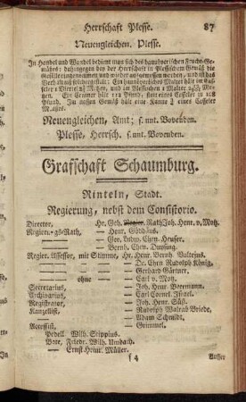 Grafschaft Schaumburg.
