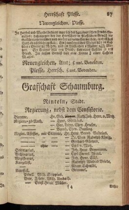 Grafschaft Schaumburg.