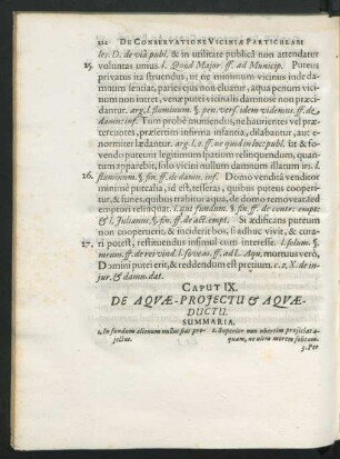 Caput IX. De Aquae-Proiectu & Aquaeductu.