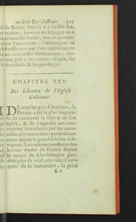 Chapitre XXV. Des Libertez de l'Eglise Gallicane.