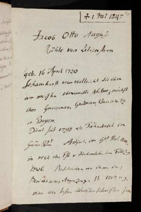 17r-18v, 1. Jul. 1847. Jacob Otto August Rühle von Lilienstern