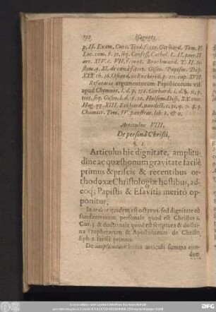 Articulus VIII. De personâ Christi.