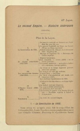 Le second Empire. - Histoire intérieure