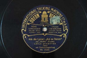 Arie des Lyonel: "Ach so fromm" : aus "Martha" / (Flotow)