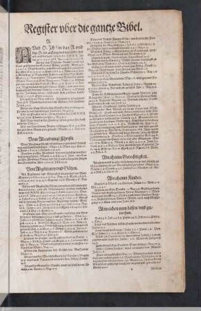 Register über die ganze Bibel