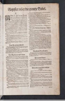 Register über die ganze Bibel
