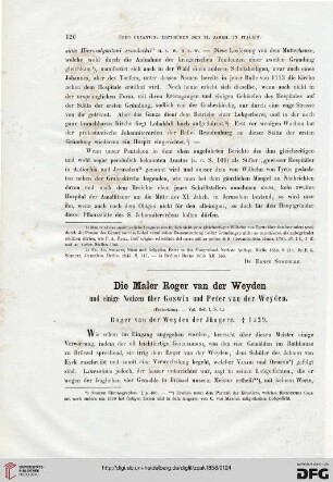 Die Maler Roger van der Weyden und einige Notizen über Goswin und Peter van der Weyden, [2]