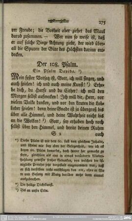 Der 108. Psalm. Ein Psalm Davids