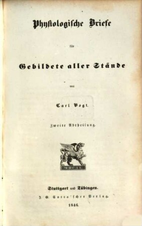 Physiologische Briefe für Gebildete aller Stände, 2