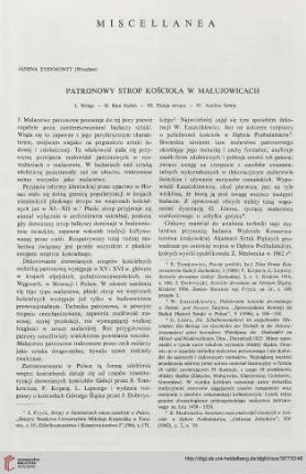 11: Patronowy strop kościoła w Małujowicach