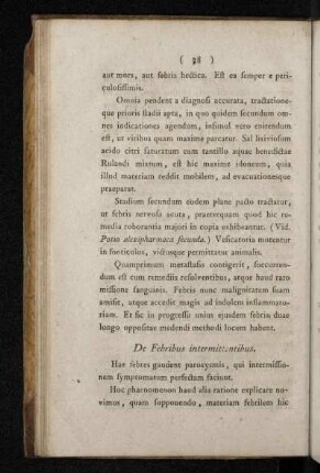 De Febribus intermittentibus.