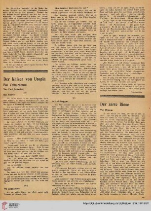 Der Kaiser von Utopia, [6] : Ein Volksroman