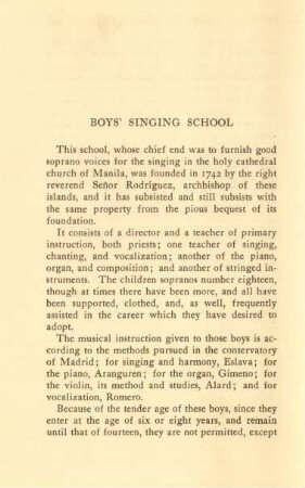 Boy's singing school