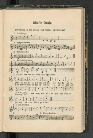 Einführung in das Singen nach Noten. (Fortsetzung.)