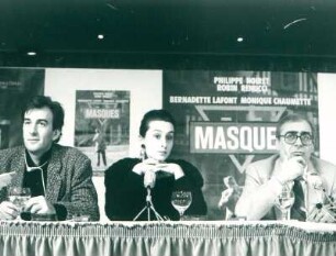 IFF 1987. Anne Brochet und Claude Chabrol. Masken.