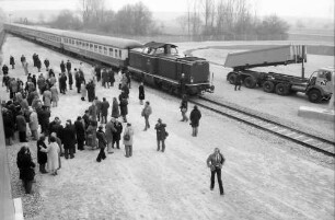 Wintersdorf: Sonderzug am Kiesverladeplatz