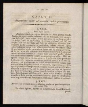20-38, Caput II. § XXIII. - § XLVII.
